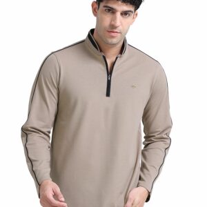 STELLERS Men's Full Sleeve Zipper Henley T-Shirt | Premium Cotton | Streatchable | Feather Touch Feel